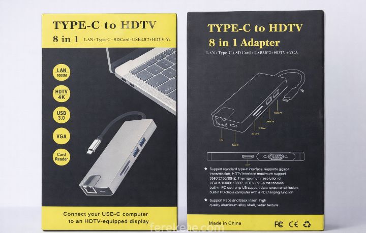 TYPE-C to HDTV 8 in 1