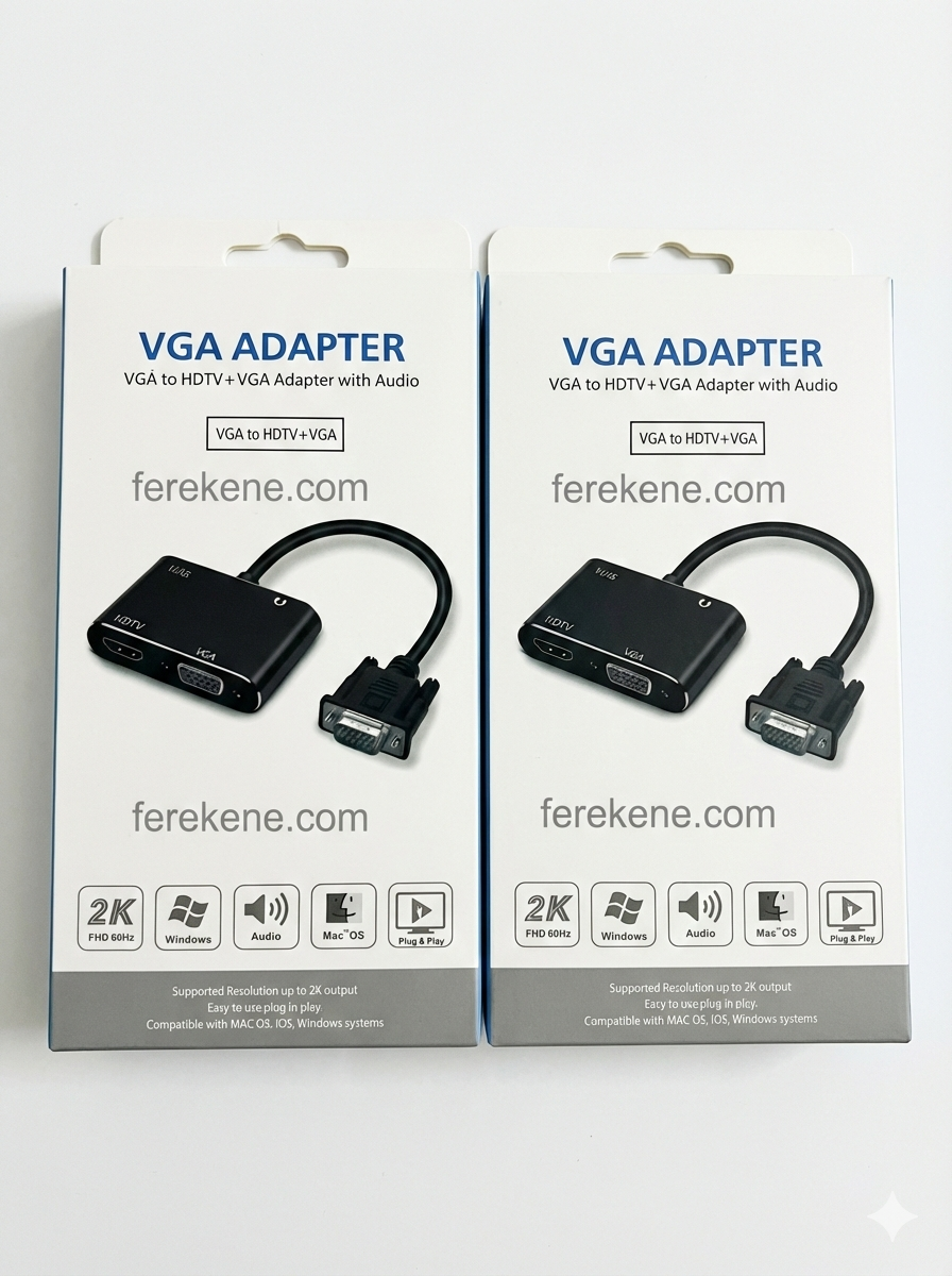 
                                                                                    Adapter VGA to HDTV + VGA adapter with audio
                                        